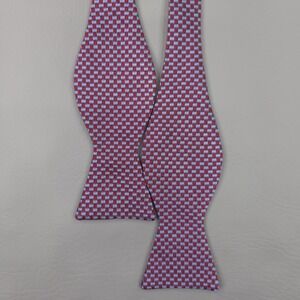 Brooks Brothers Bow Tie Mens One Size Red Blue Check 346 Silk USA Woven Plaid